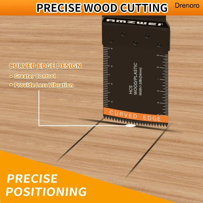 100-120Pcs Oscillating Tool Blades Set – Titanium & HCS Multi-Tool Blades for Wood, Metal & Plastic